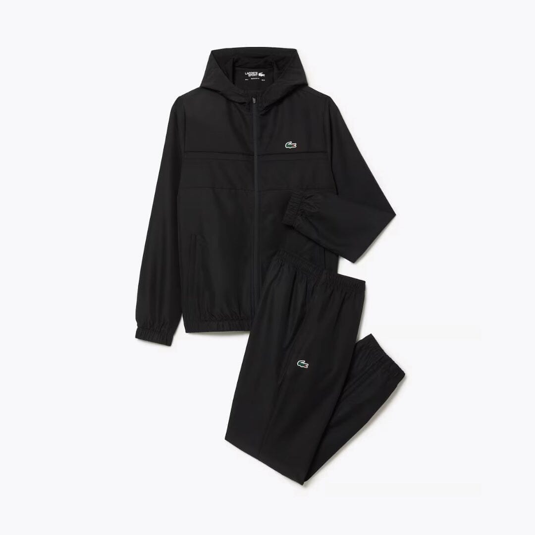 Lacoste Diamond Taffeta Sport Tracksuit LS Black S