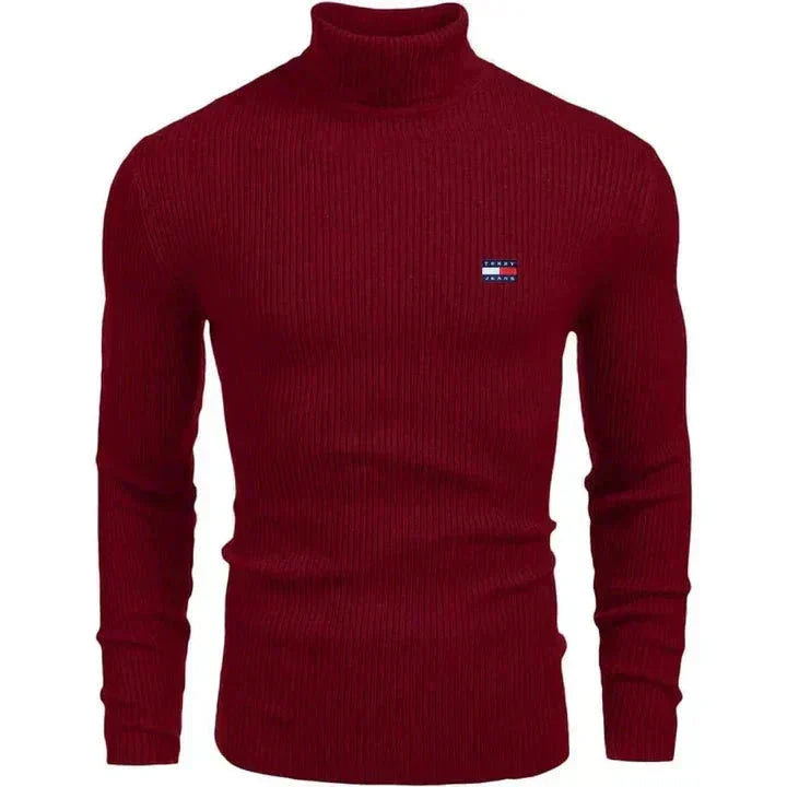 Tommy Hilfiger Turtleneck Classic Knit Sweater LS Red S