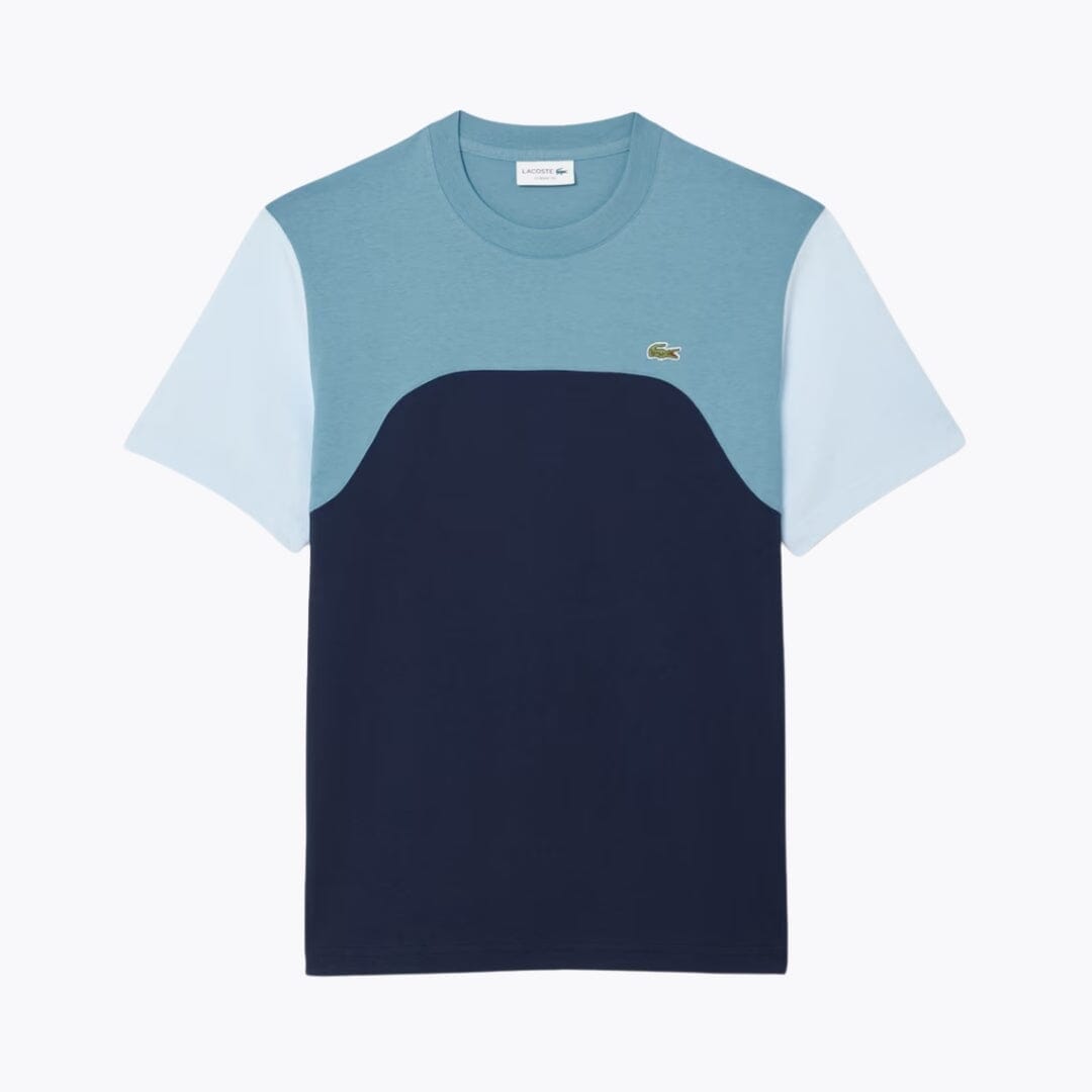 Lacoste Cotton Jersey Colour-Block T-shirt LS Navy Blue / Blue / Light Blue S