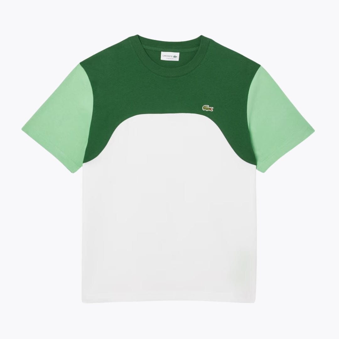Lacoste Cotton Jersey Colour-Block T-shirt LS White / Green S
