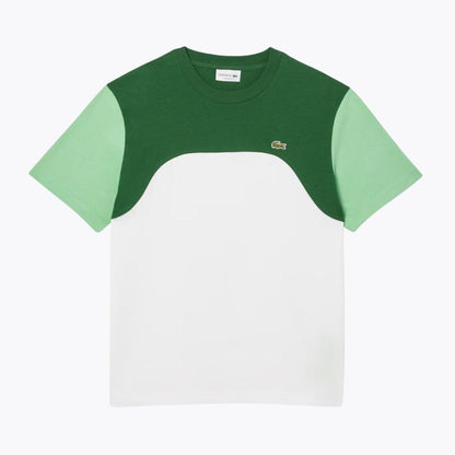 Lacoste Cotton Jersey Colour-Block T-shirt LS White / Green S