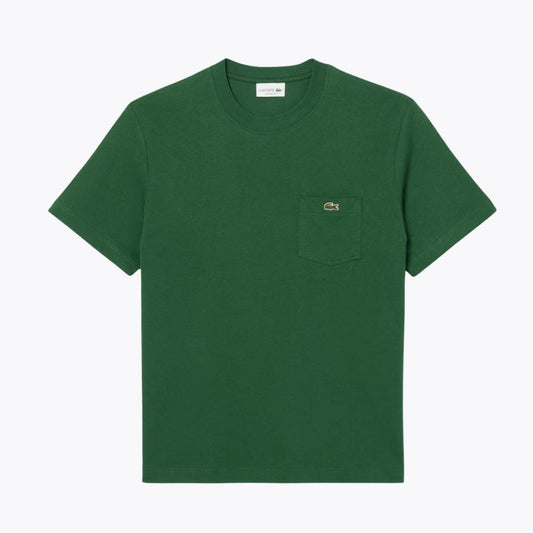Lacoste Cotton T-Shirt With Breast Pocket LS Pine Green S
