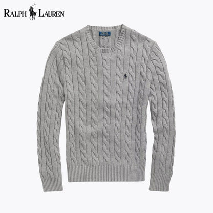Ralph Lauren Cable-Knit Cotton Jumper LS Grey S