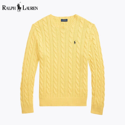 Ralph Lauren Cable-Knit Cotton Jumper LS Yellow S
