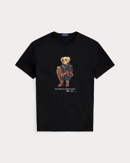 Ralph Lauren Classic Fit Polo Bear Jersey T-Shirt LS Polo Black S