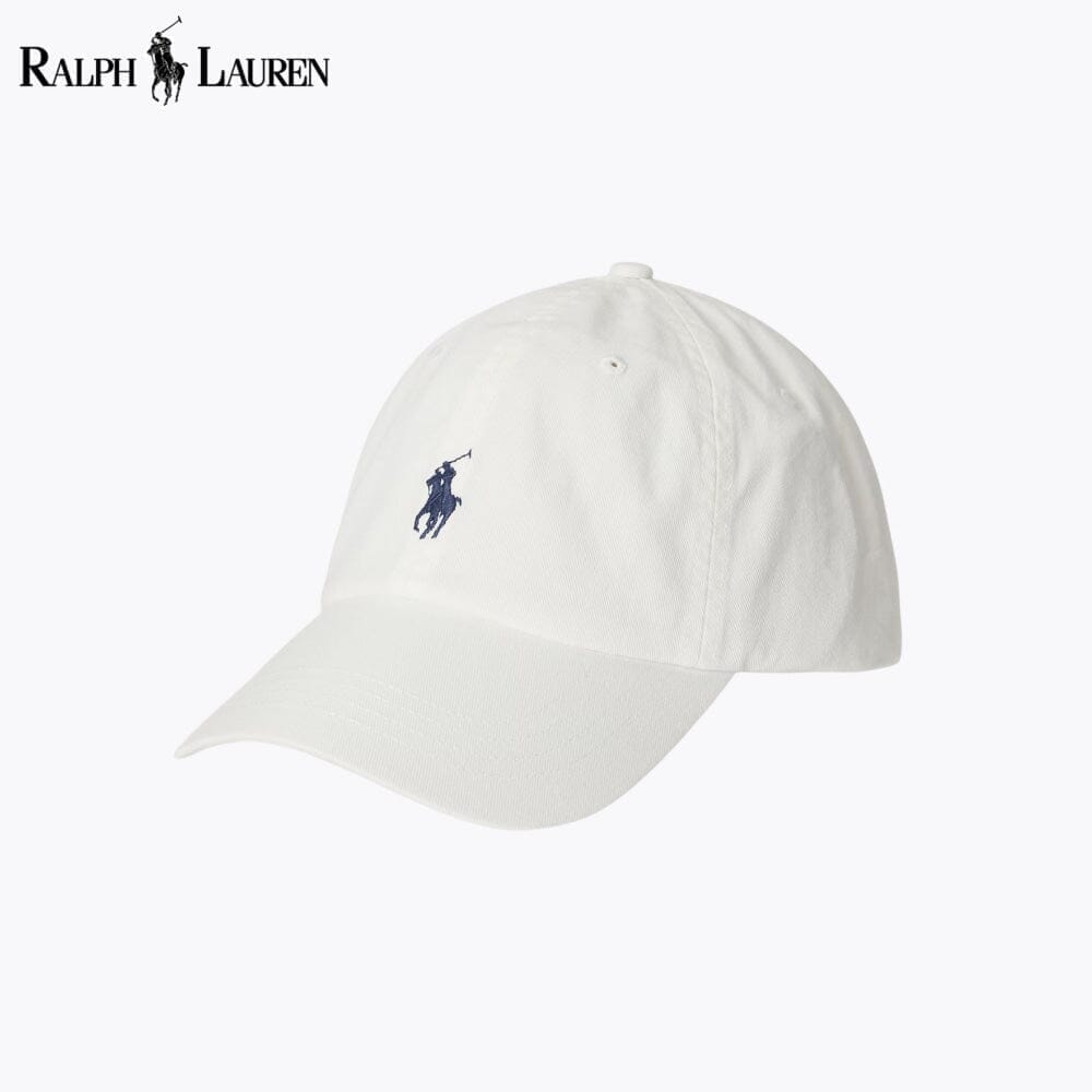 Ralph Lauren Cotton Chino Ball Cap LS White