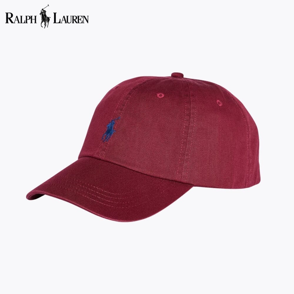 Ralph Lauren Cotton Chino Baseball Cap LS Wine