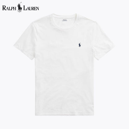 Ralph Lauren Custom Slim Fit Jersey Crewneck T-Shirt LS White S