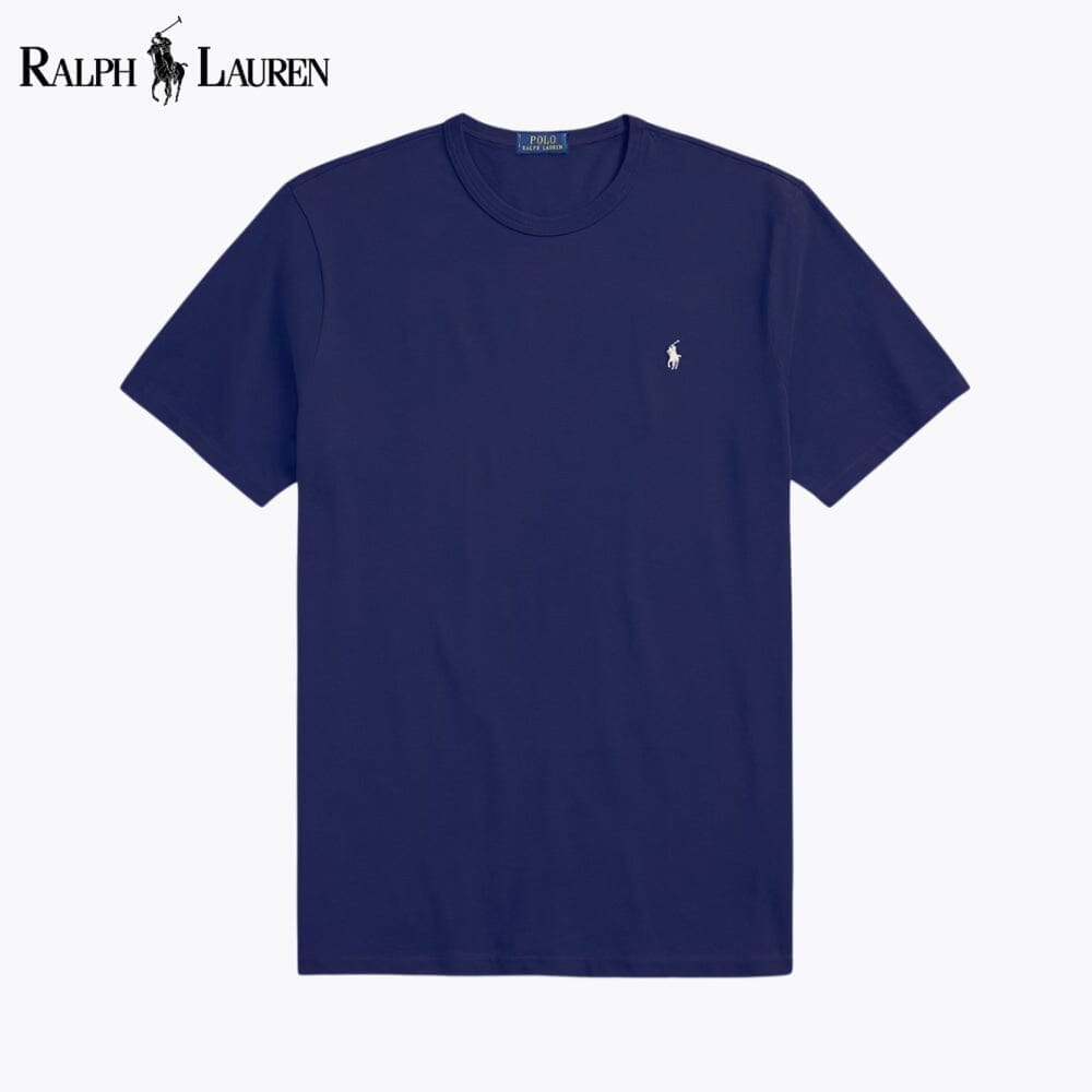 Ralph Lauren Jersey Crewneck T-Shirt LS Blue Navy S