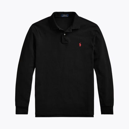 Ralph Lauren Mesh Long-Sleeve Polo Shirt LS Polo Black S