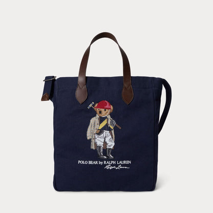 Ralph Lauren Polo Bear Canvas Shopper Tote LS Newport Navy