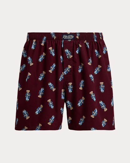 Ralph Lauren Polo Bear Cotton Boxer LS Classic Wine S