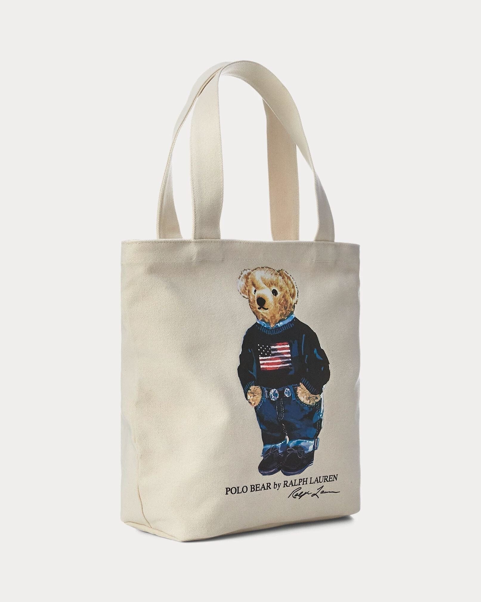Ralph Lauren Polo Bear Cotton Canvas Tote LS