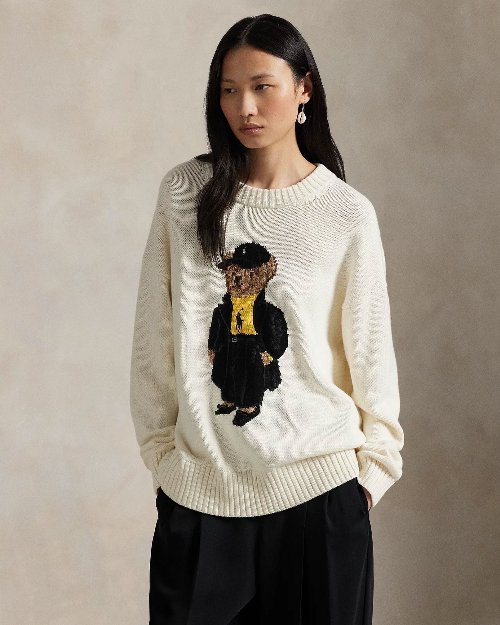 Ralph Lauren Polo Bear Cotton Crew Neck Sweater LS