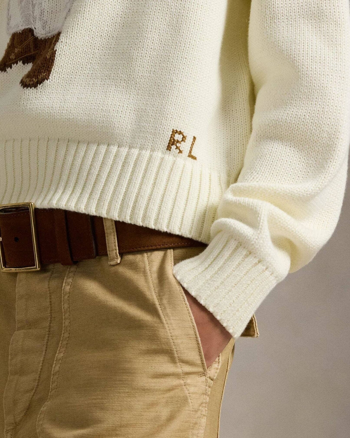 Ralph Lauren Polo Bear Cotton Crewneck Sweater LS