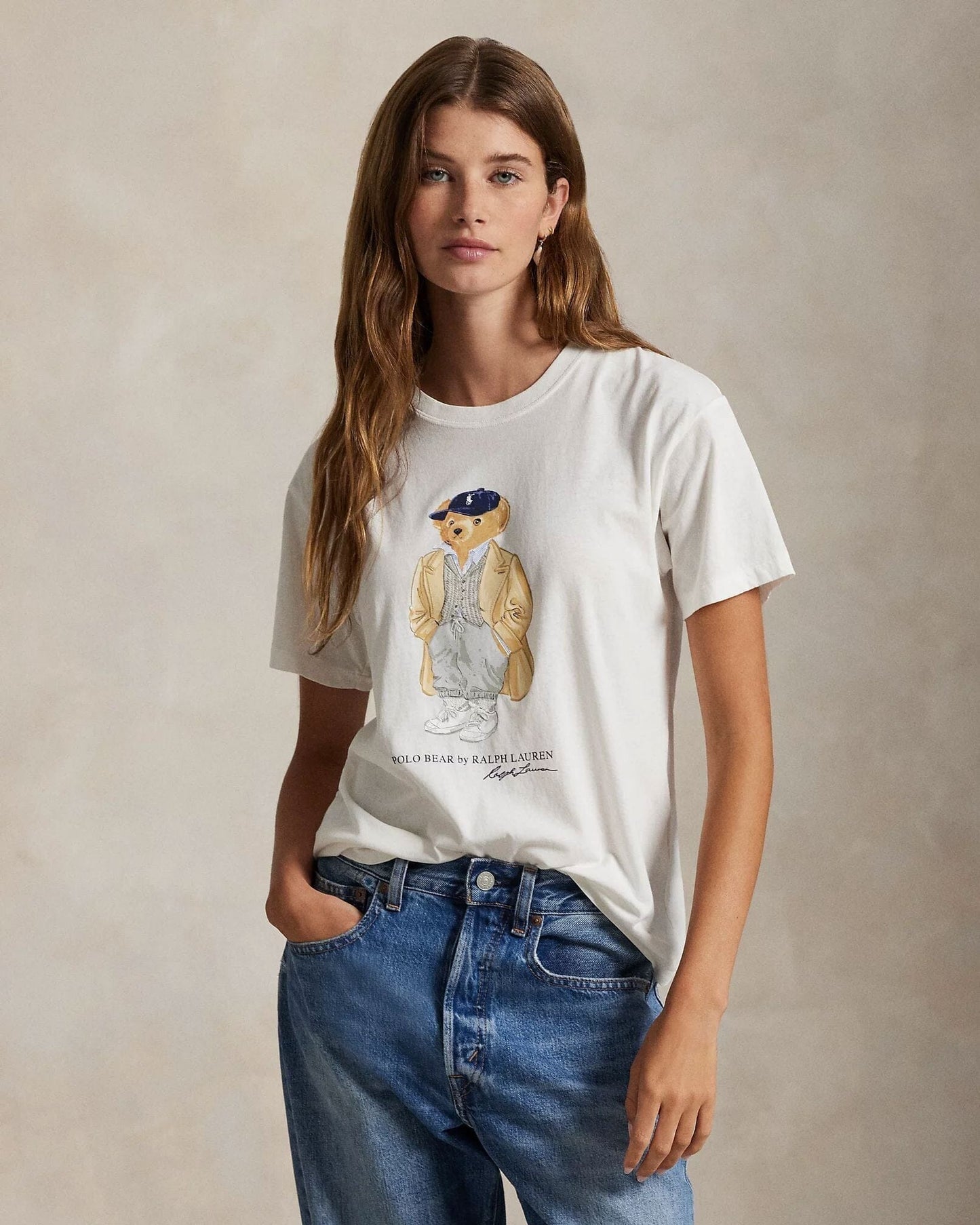Ralph Lauren Polo Bear Cotton Jersey T-Shirt LS