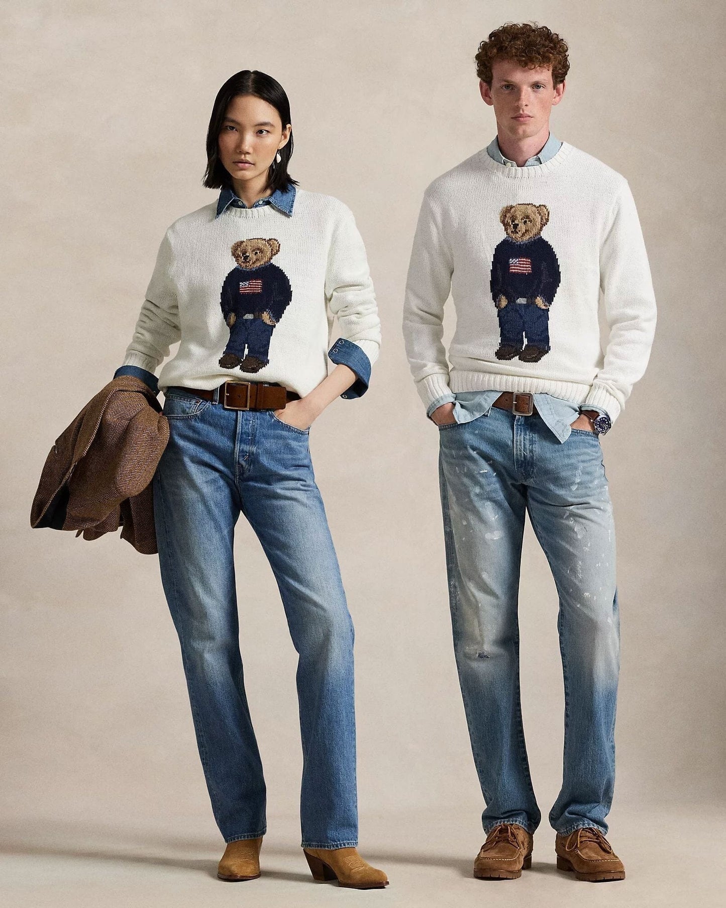 Ralph Lauren Polo Bear Cotton-Linen Sweater LS