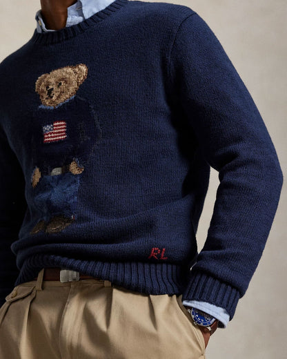 Ralph Lauren Polo Bear Cotton-Linen Sweater LS