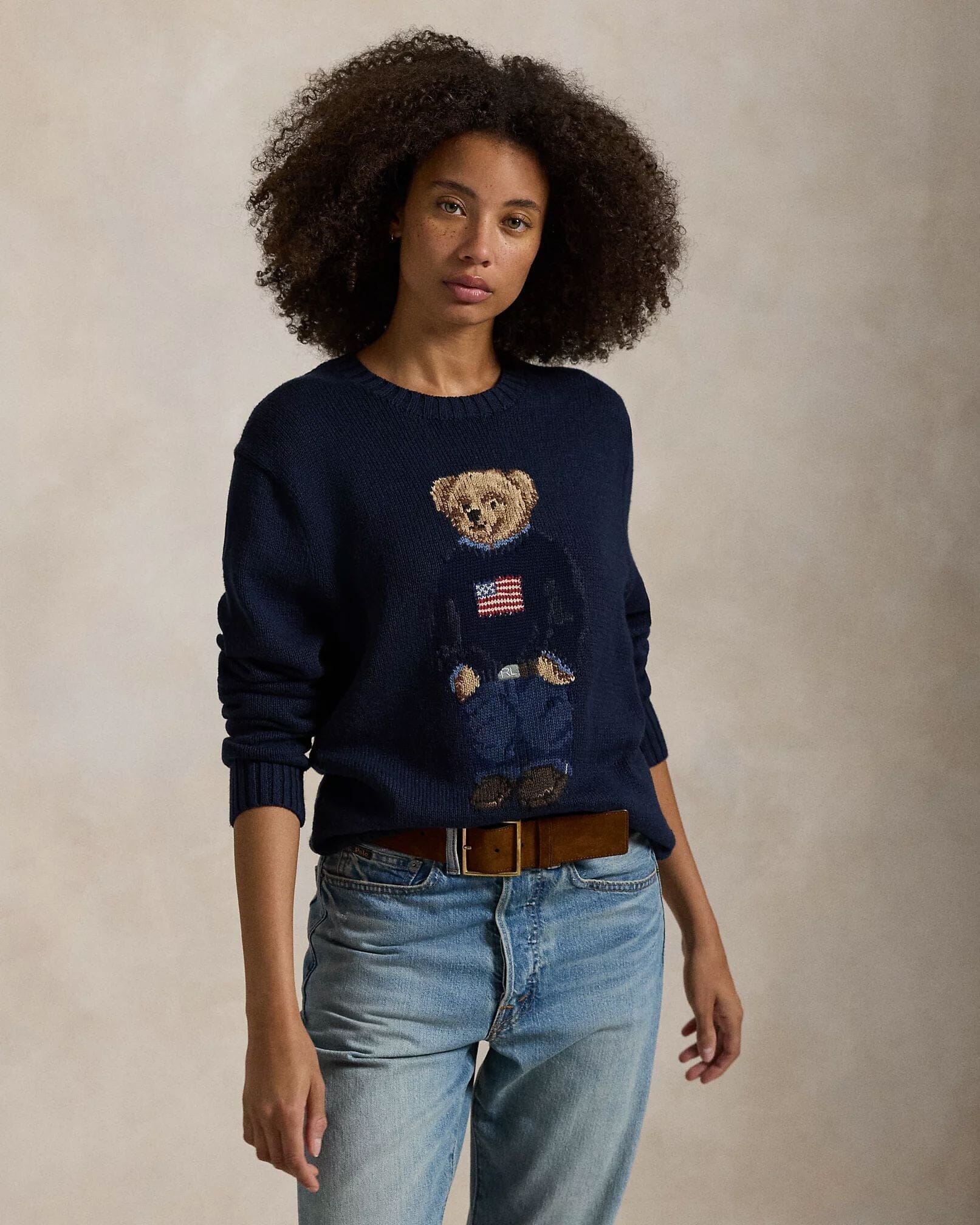 Ralph Lauren Polo Bear Cotton-Linen Sweater LS