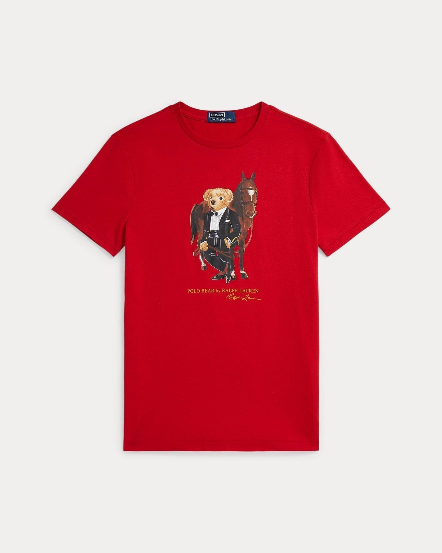 Ralph Lauren Polo Bear Cotton T-Shirt LS Red s