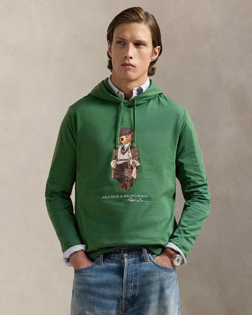 Ralph Lauren Polo Bear Jersey Hooded T-Shirt LS