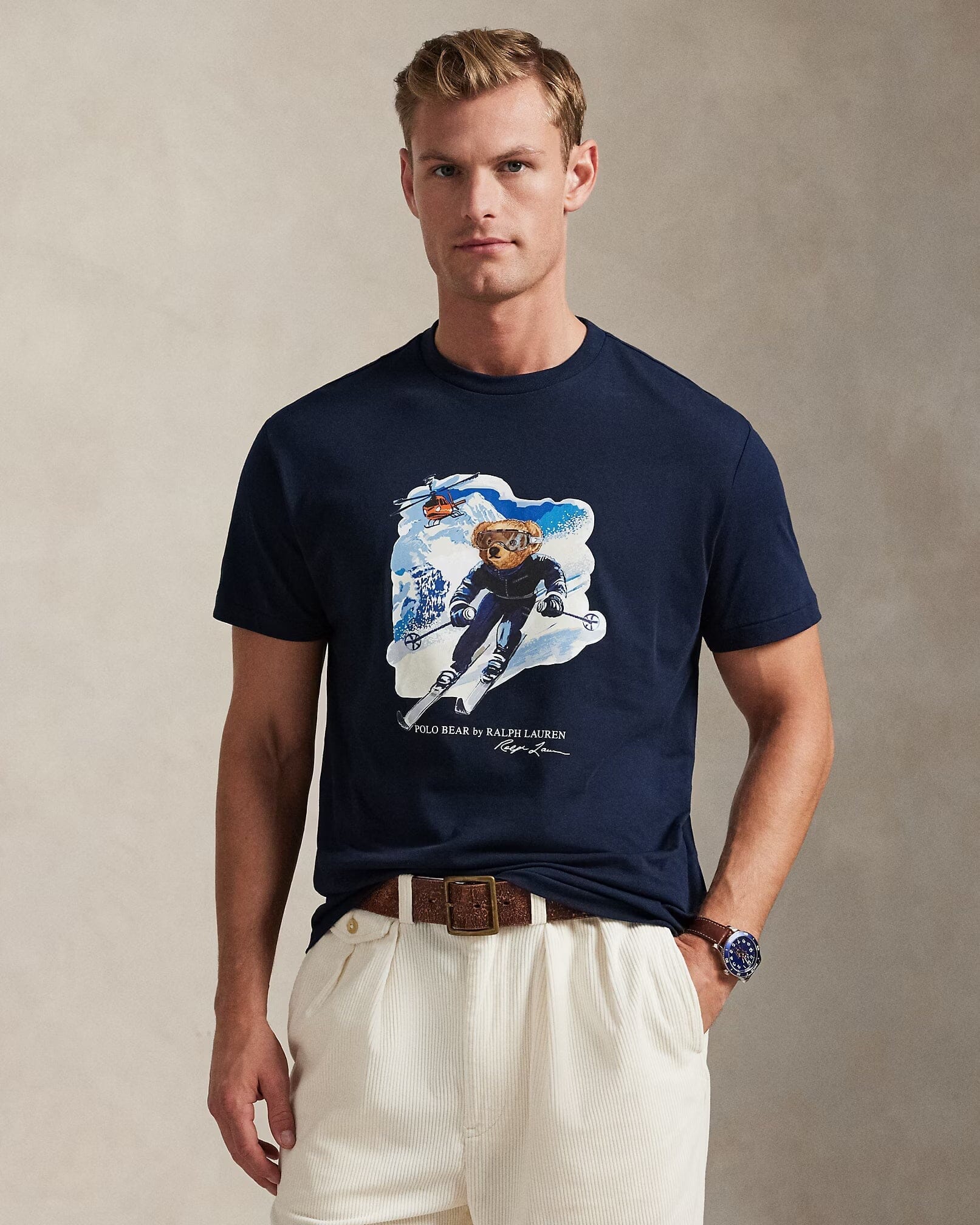Ralph Lauren Polo Bear Jersey T-Shirt In A Classic Fit LS