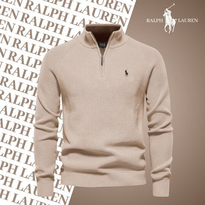 Ralph Lauren Pull Col Zippé LS Beige XS