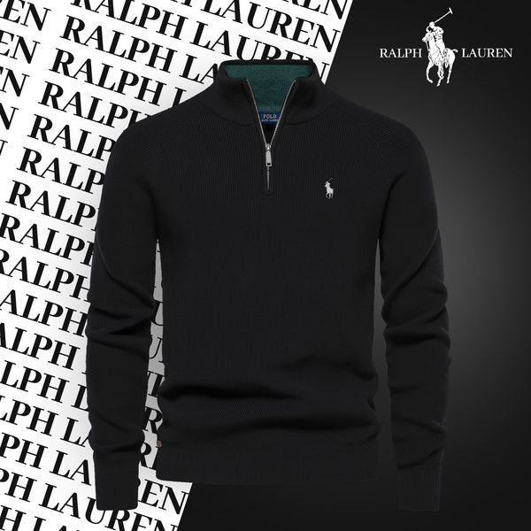 Ralph Lauren Pull Col Zippé LS Black XS