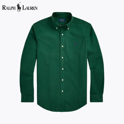 Ralph Lauren Slim Fit Garment-Dyed Oxford Shirt LS New Forest S