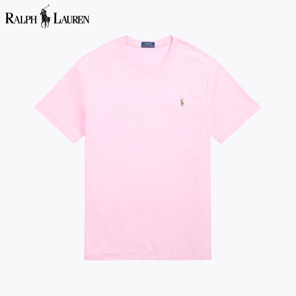 Ralph Lauren Soft Cotton Crewneck T-Shirt LS Pink S