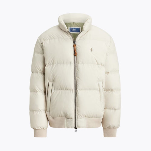 Ralph Lauren Textured Ripstop Down Jacket LS Khaki Stone S