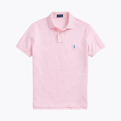 Ralph Lauren The Iconic Mesh Polo Shirt LS Pink/Blue S