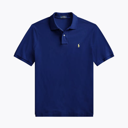 Ralph Lauren The Iconic Mesh Polo Shirt LS Royal/Yellow S