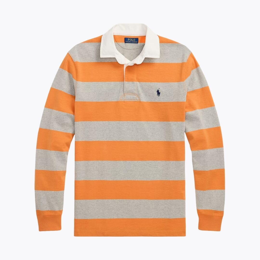 Ralph Lauren The Iconic Rugby Shirt LS Bedford Orange/Heather S