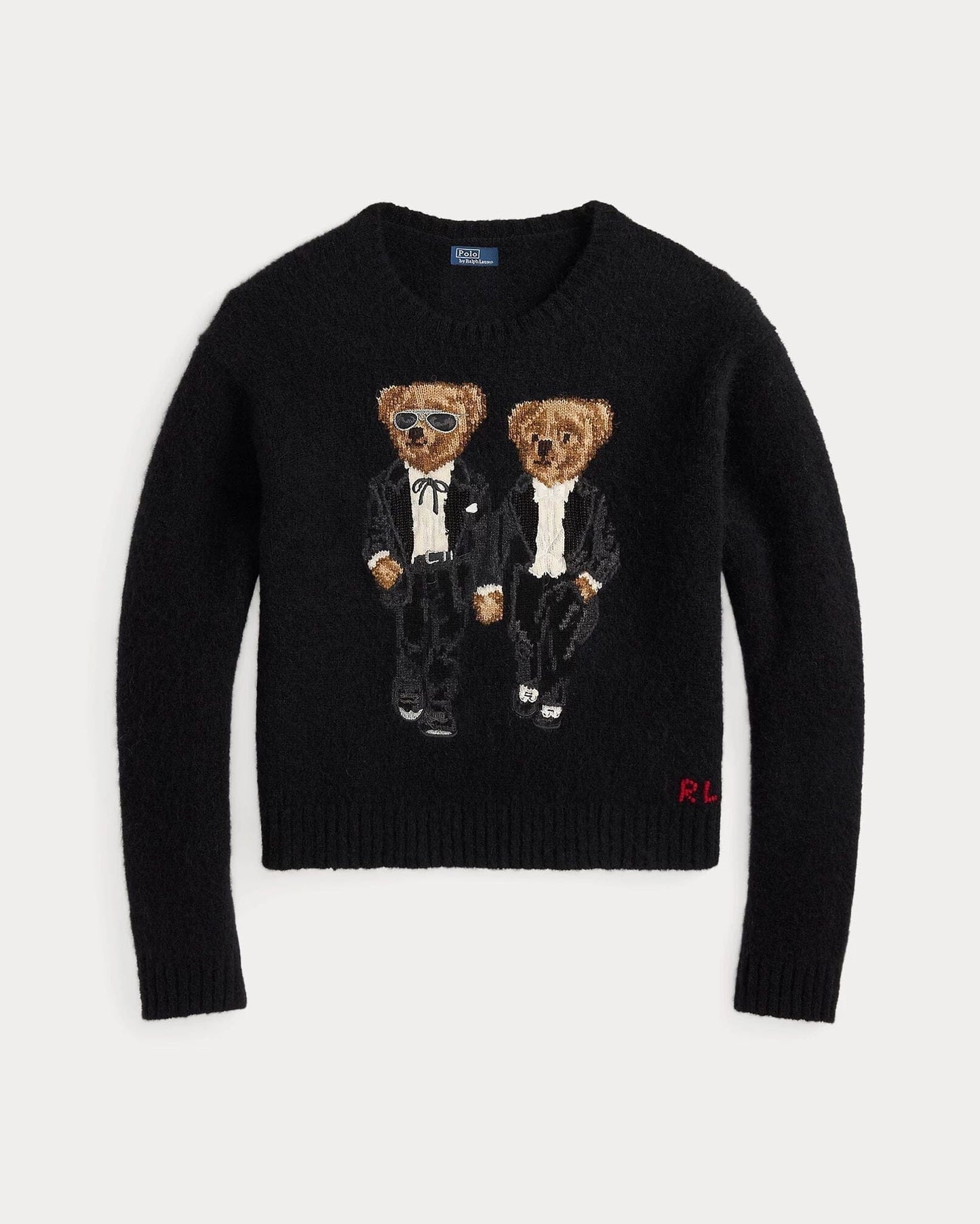 Ralph Lauren The Ralph & Ricky Tuxedo Bear Sweater LS Black S
