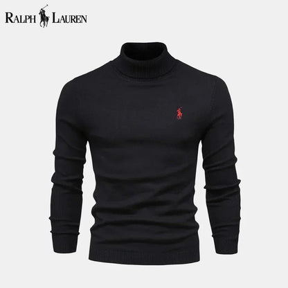 Ralph Lauren Turtleneck Cable-Knit Wool Knit Sweater LS Black S