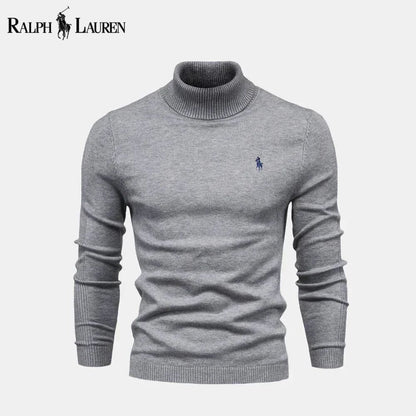 Ralph Lauren Turtleneck Cable-Knit Wool Knit Sweater LS Gray S