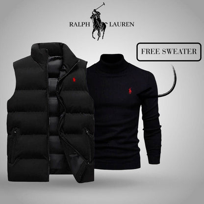 Ralph Lauren Vest + Exclusive Free Sweater (CLEARANCE) LS Black Black S