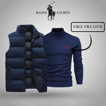 Ralph Lauren Vest + Exclusive Free Sweater (CLEARANCE) LS Blue Blue S