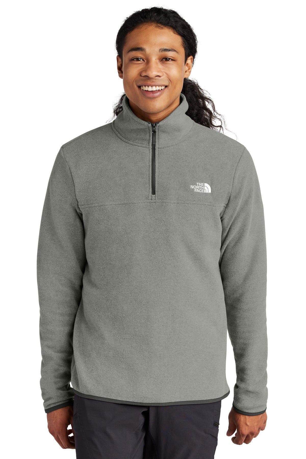The North Face Glacier 1/4-Zip Fleece LS Medium Grey Heather S