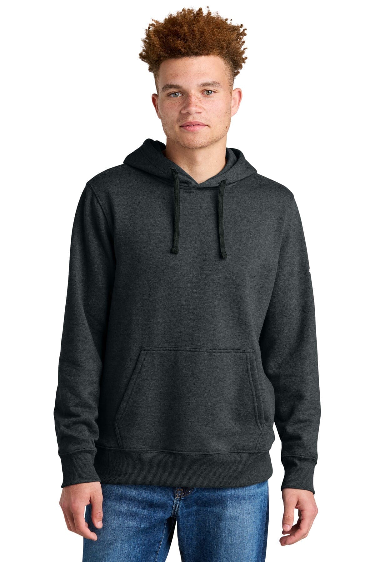 The North Face Sleeve Logo Pullover Hoodie LS Black Heather S