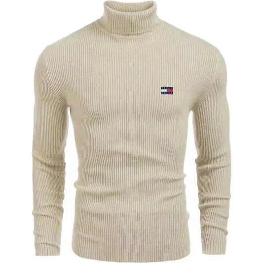 Tommy Hilfiger Turtleneck Classic Knit Sweater LS Beige S